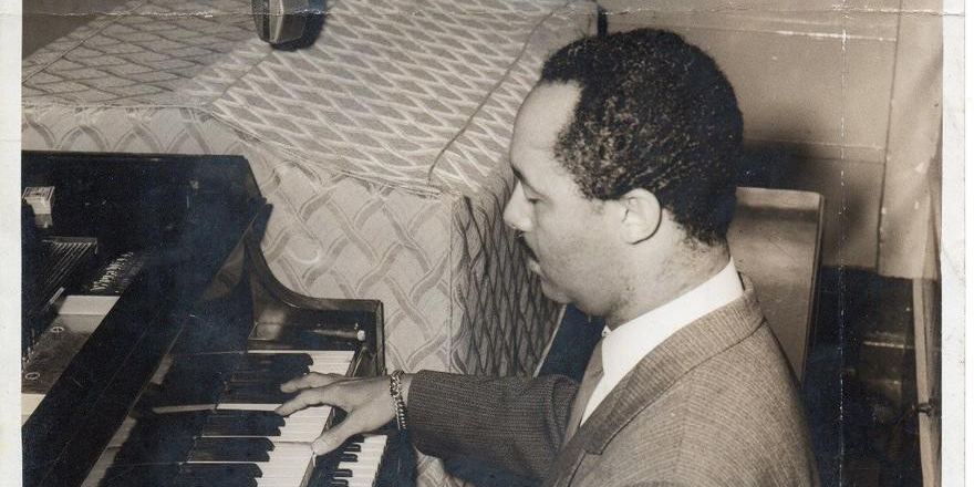 Black and white photo of bandleader Perez Prado in 1954